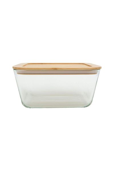 Porland Rectangular Storage Container 3050Cc Single Bamboo Lid