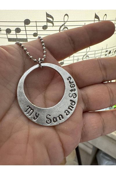 Herşey Nota "Moon of My Life" Written Necklace with 60 cm Chain |   Game of Thrones Themed Romantic Unisex Jewelry
