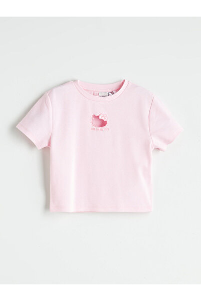 LC Waikiki Tricou crop pentru fete Hello Kitty Nakisli pentru sezon nou - S5P...