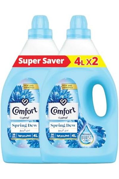 Comfort Fabric Softener, Spring Dew, Enhanced Refreshment Technology, Long-Lasting Fragrance and Sof
