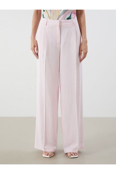 LC Waikiki New Season Loose Fit Linen Blend Women's Trousers - S5Qy61Z8