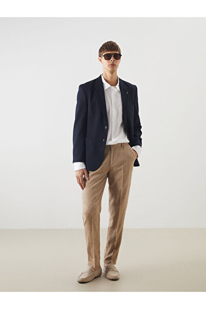 LC Waikiki Nevavm Slim Fit Linen Blend Men's Trousers with Difference
