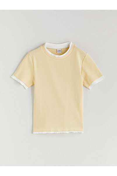 LC Waikiki Vlastita marke, nova sezonska okrugla kragna majica za devojčice