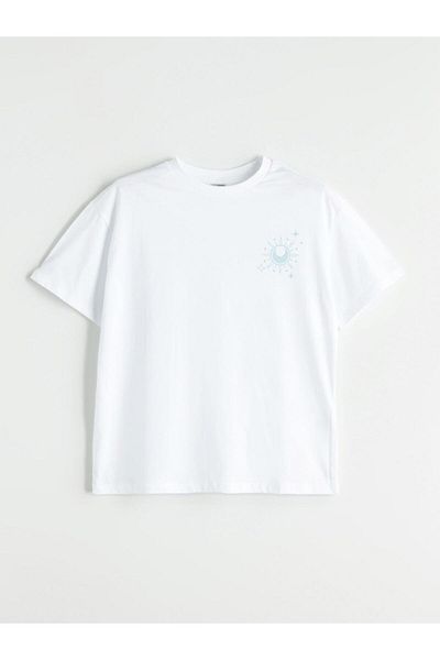 LC Waikiki Pink Crew Neck Girl's T-Shirt