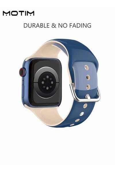 MOTIM Sport Bands Compatible with Apple Watch Band 42mm 44mm 45mm 49mm Soft Silicone Replacement Strap