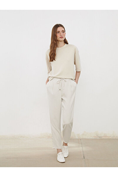 LC Waikiki Nevavm Women's Carrot Cut Pants with Elastic Waist and Difference ...
