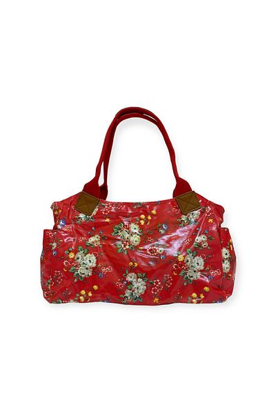 MYSCHOOL Red floral handbag from my school
