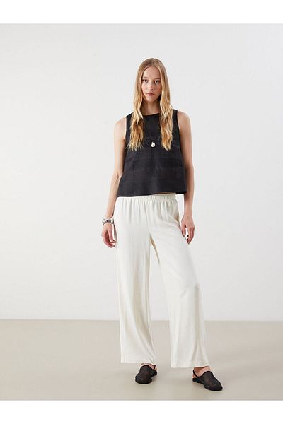 LC Waikiki New Season Elastic Waist Wide Leg Women's Trousers - S5Qa68Z8