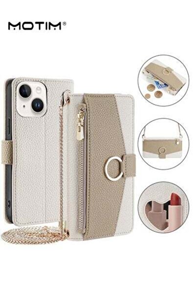 MOTIM iPhone 15 Case with Lanyard Strap and Card Holder, Protective Crossbody...