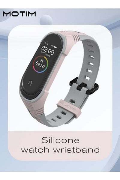 MOTIM Sport Bands Compatible with Xiaomi Mi Band 7/6/5 Waterproof Soft Silicone Replacement Strap