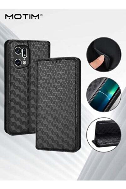 MOTIM Leather Phone Case Compatible for Oppo Find X5/X5 Pro Flip Kickstand Wa...