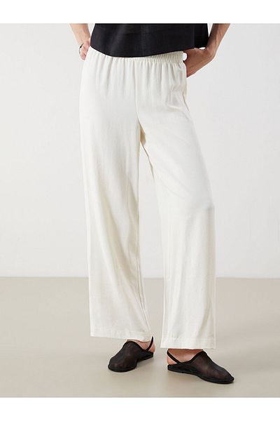 LC Waikiki New Season Elastic Waist Wide Leg Women's Trousers - S5Qa68Z8