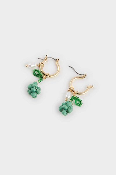 DeFacto Women's Grape and Lemon 2-Piece Earrings F0873Axns