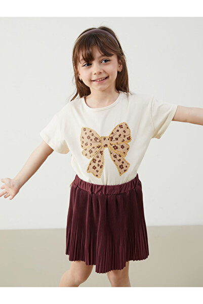 LC Waikiki Μπλουζάκι για κορίτσια Peak New Season με λεπτομέρεια κορδέλας σε ...