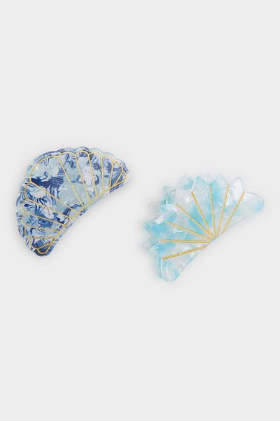 DeFacto Women's Seashell Patterned 2-Piece Latch Buckle F0677Axns
