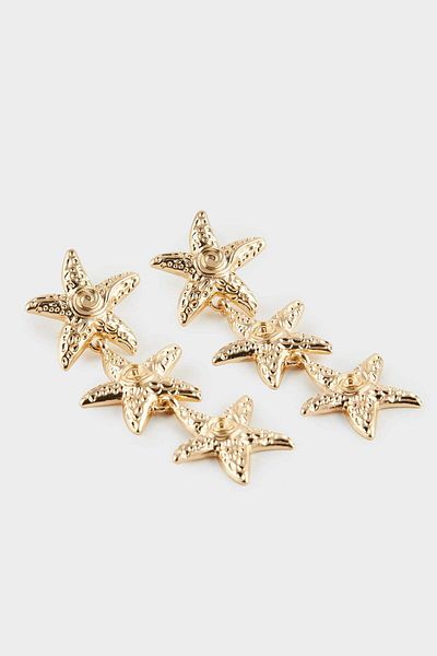 DeFacto Women's Star Gold Earrings F0902Axns