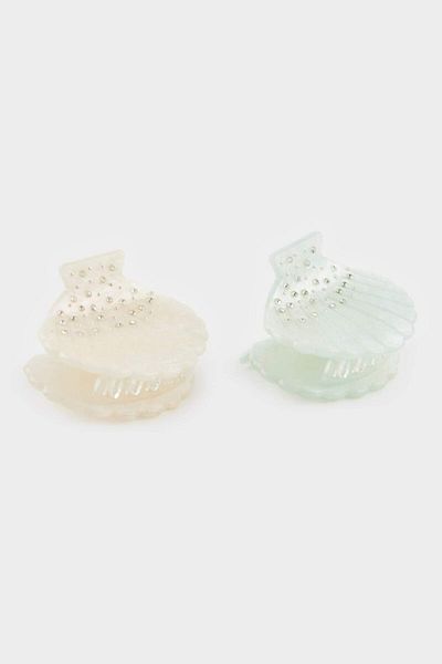 DeFacto Women's 2-Piece Seashell Patterned Latch Buckle F0663Axns