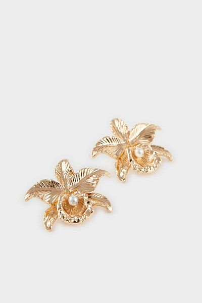 DeFacto Women's Star Gold Earrings F0905Axns