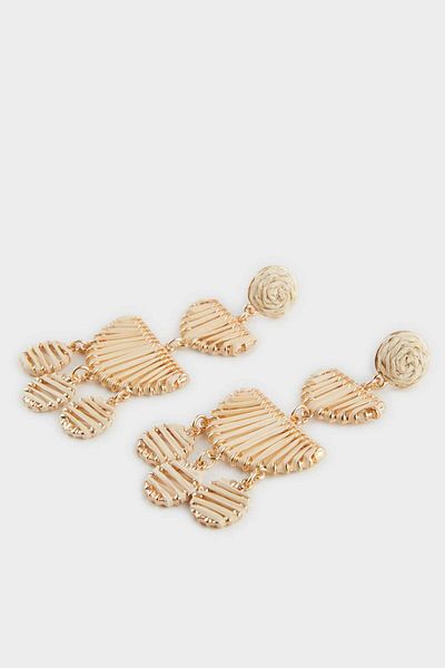 DeFacto Women's Straw Detailed Dangle Earrings F0853Axns