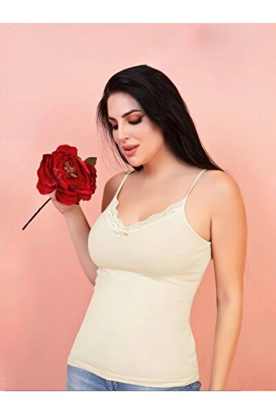 nedo7 Lace Tank Top with Rope Straps - Ecru