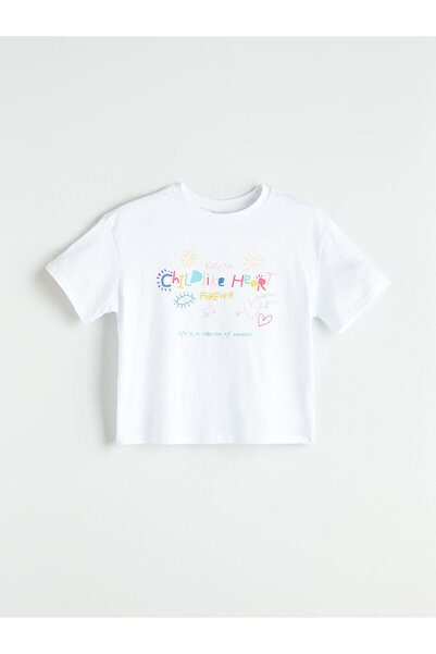 LC Waikiki Nova sezonska okrugla kragna majica za devojčice - S5RK08Z4