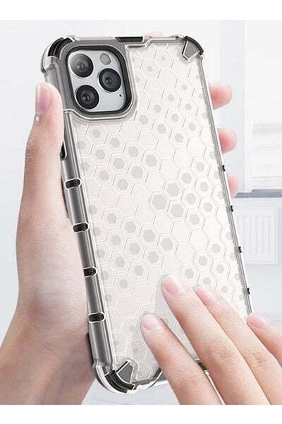 MOTIM Honeycomb Design Transparent Case for iPhone 14 pro, Drop Protection Phone Case