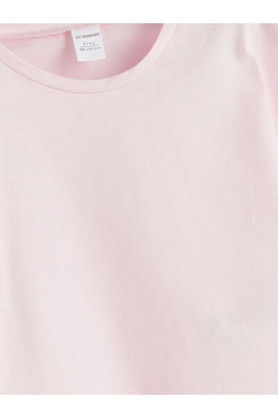 LC Waikiki New Season Crew Neck Laced Combed Cotton Girls' Blouse