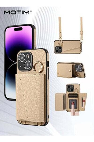 MOTIM غلاف هاتف كروس بودي لهاتف iPhone 15 Pro/15 Pro Max غلاف محفظة مع حزام و...