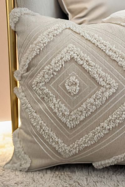 EVYA Punch Chenille 43x43 cm Κάλυμμα μαξιλαριού καναπέ Πολυτελές διακοσμητικό γούνινο προσαρμοσμένο σχέδιο Μοντέρνα διακόσμηση