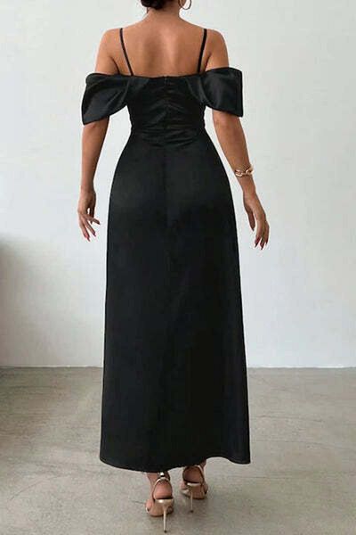 StreetWear Outlet Women's Dress, Long, Satin, With Thin Straps