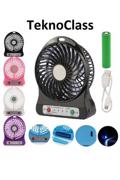 TeknoClass Fan Soğutucu Mini Vantilatör Klima Güçlü Serinletici Taşınabilir Ş...