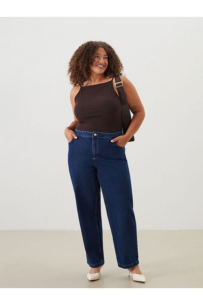 LC Waikiki Pantaloni de damă, cu talie elastică, cu croiala dreaptă