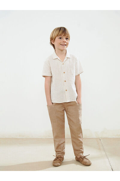 LC Waikiki Pantaloni cargo pentru băiat din amestec de in