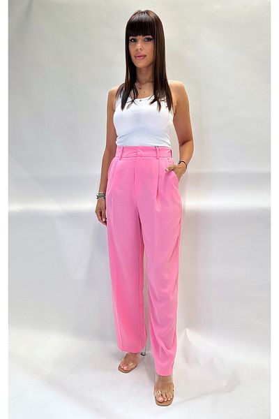 IFASTFASHION Elegant high-waisted straight-cut trousers – fresh and feminine look