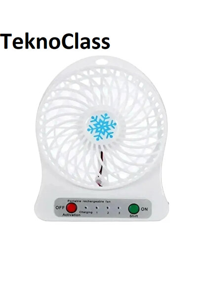 TeknoClass Fan Soğutucu Mini Vantilatör Klima Güçlü Serinletici Taşınabilir Ş...