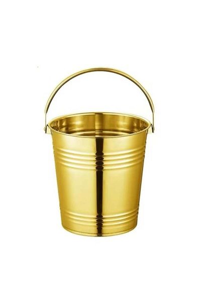 Blusmart Galeata cu toarta, frapiera, finisaj auriu, 22 cm , 6 L