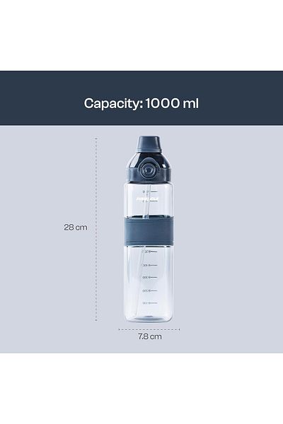 Winsor Pinnacle Piccolo Hydration Bottle (1 L, Navy Blue)