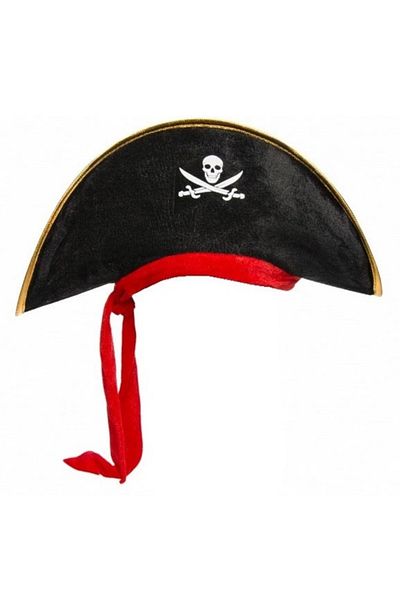 FAYMEM GLOBAL Kids Velvet Jack Sparrow Sailor Captain Jack Pirate Hat 45x16 Cm