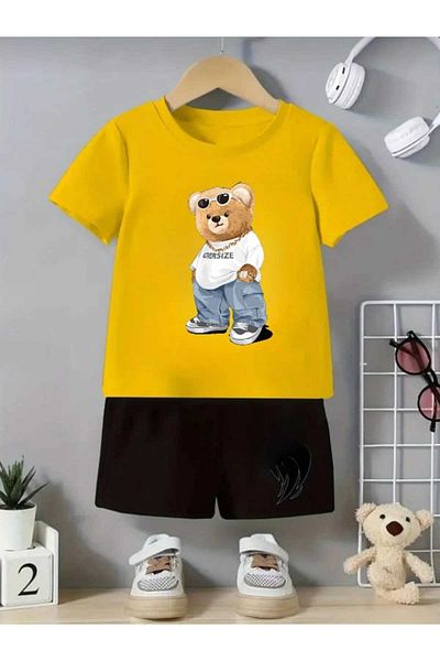 DOCE ELEGANTE Yazlik Yellow Color Children's Set