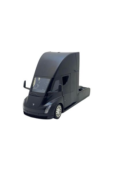 BaoBao Tesla Semi 1:32 Matte Black Tractor Head Car With Moving Doors And Tesla Station Included BaoBao