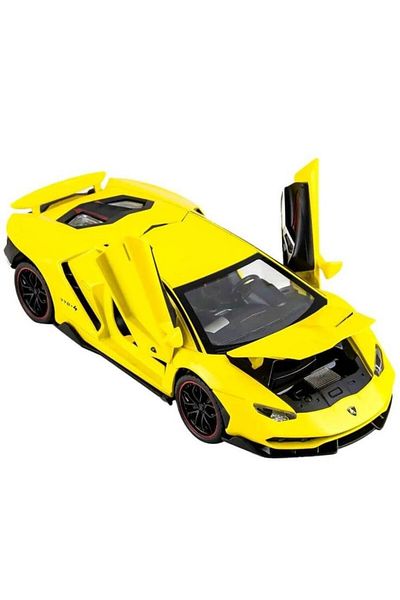 BaoBao Lamborghini Aventador 1:24 Yellow Diecast Model Car With Butterfly Doors BaoBao Sport