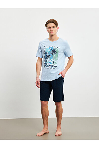 LC Waikiki طقم بيجامة رجالي قصير من فيجن نيو سيزون ستاندرد كول