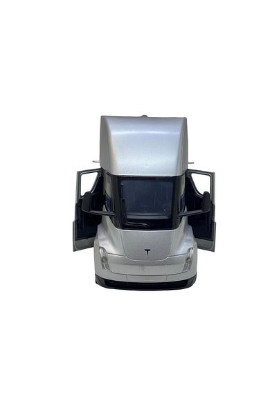BaoBao Tesla Semi Tractor Head Car 1:32 Silver With Moving Doors Modern Electric Design BaoBao