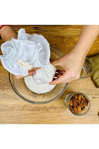Mena Rise Şirinshop Straining Circle Marble Fabric 2Pcs Straining Circle, Organic Straining Cloth, Yogurt S