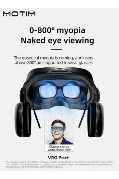 MOTIM 3D VR Glasses Goggles, Universal Cinema, Blue light Virtual Reality Headset Helmet