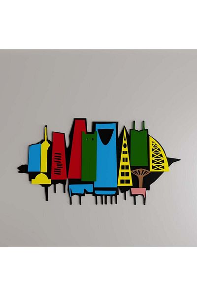 4gdran Surrealist art sculpture designed by Saudi landmarks
