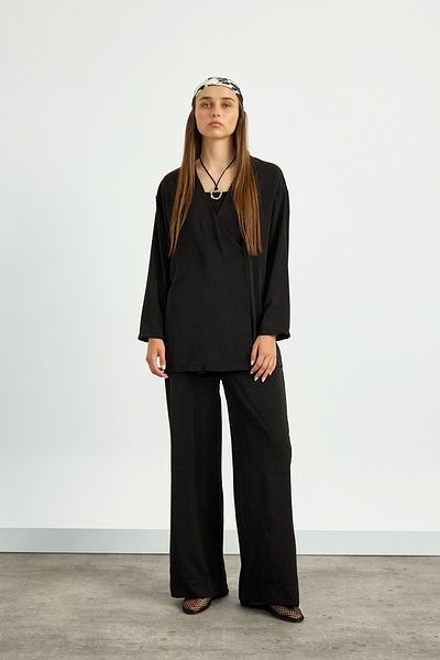Birgül Bektaş Black Kimono Set