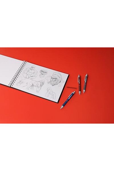 Mena Rise Şirinshop Tikky Retro Mechanical Pencil Metallic Red 0.7 mm 1108107