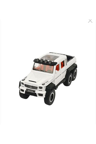 BaoBao White Mercedes G63 6x6 model car, 1:20 scale off-road model, realistic details – BAOBAO