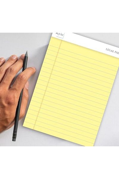 Mena Rise Diyar-Ifırsatshop A5 Size, 3 Different Colored Legal Pads, Notepad, Notepad, Notebook, 50 Sheets Each